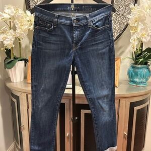 7 For All Mankind Dark Blue Skinny Jeans